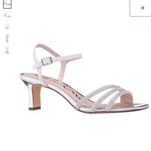 Nina Silver Strappy Heels